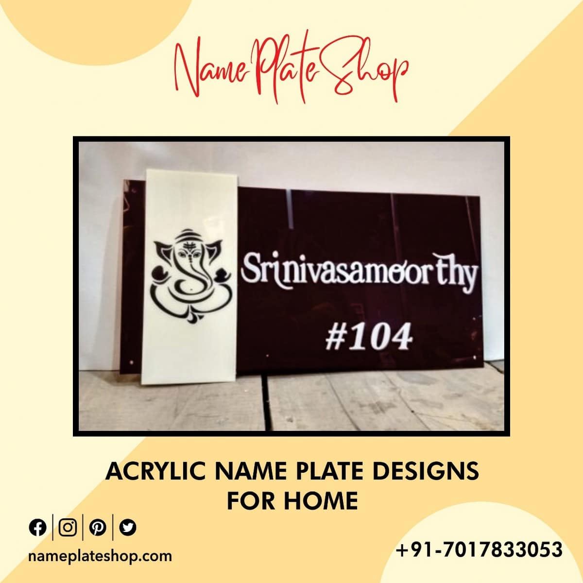 Acrylic Name Plate Designs For Home