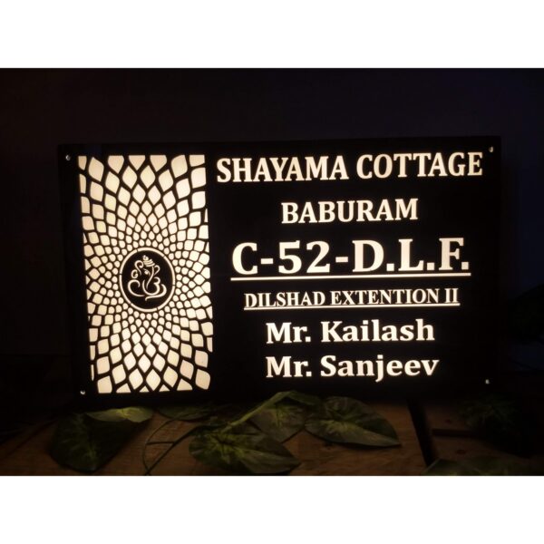 LED Designer Acrylic House Name plates