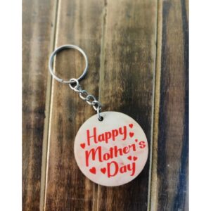 UV Printed Wooden Happy Mothers Day Keychain