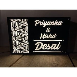 Acrylic LED Jali Design Nameplate