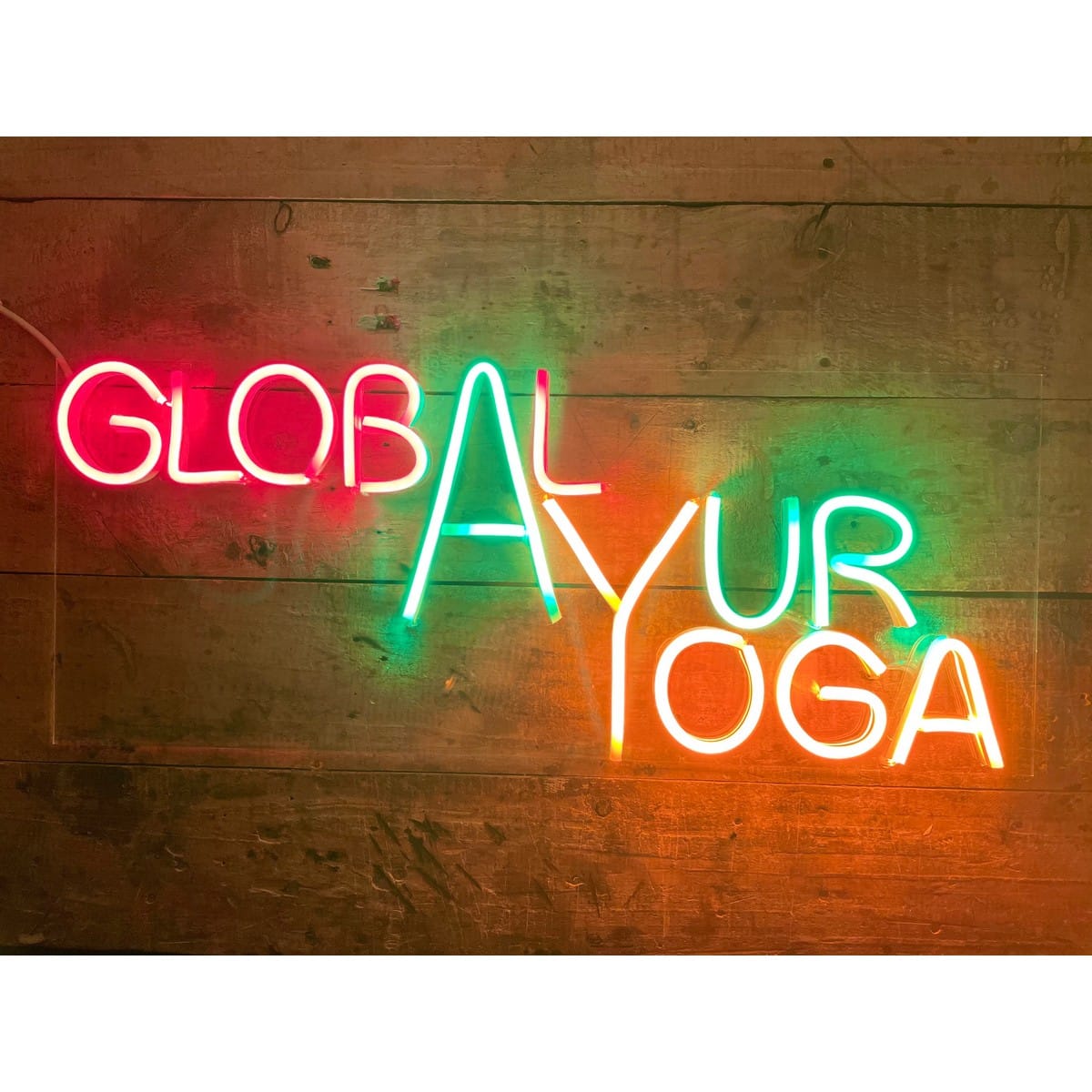 LED Plate Multicolor Neon Sign Online Near Me   Acrylic Neon Sign For Yoga Clinic 