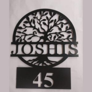 Customised Joshis Metal Nameplate