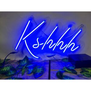 Customised Kshhh Neon Sign Acrylic Keychain