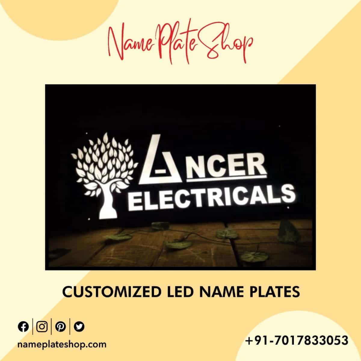 Customised Led Name Plates