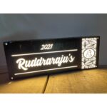 Designed Ruddrarajus LED Acrylic Name Plate 2