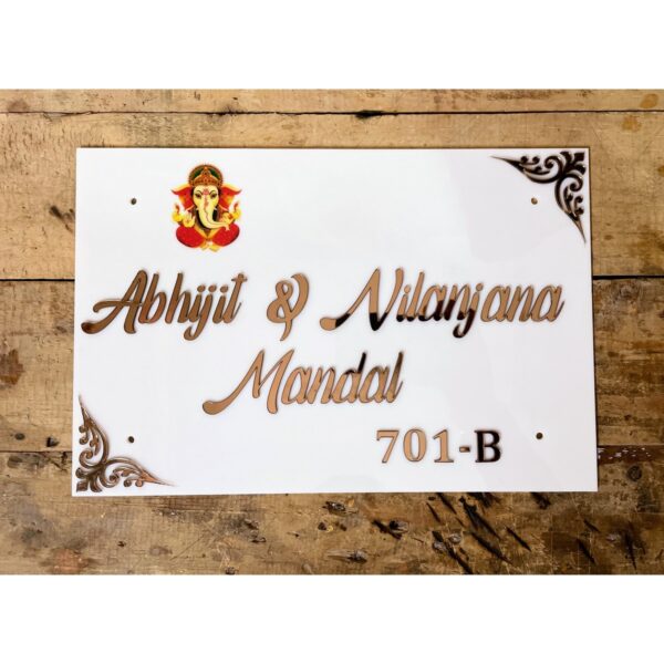 Gold Acrylic Letters Embossed Acrylic Nameplate