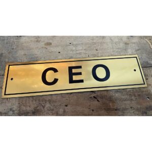 Golden Acrylic Printed Office Nameplate