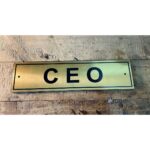 Golden Acrylic Printed Office Nameplate 2