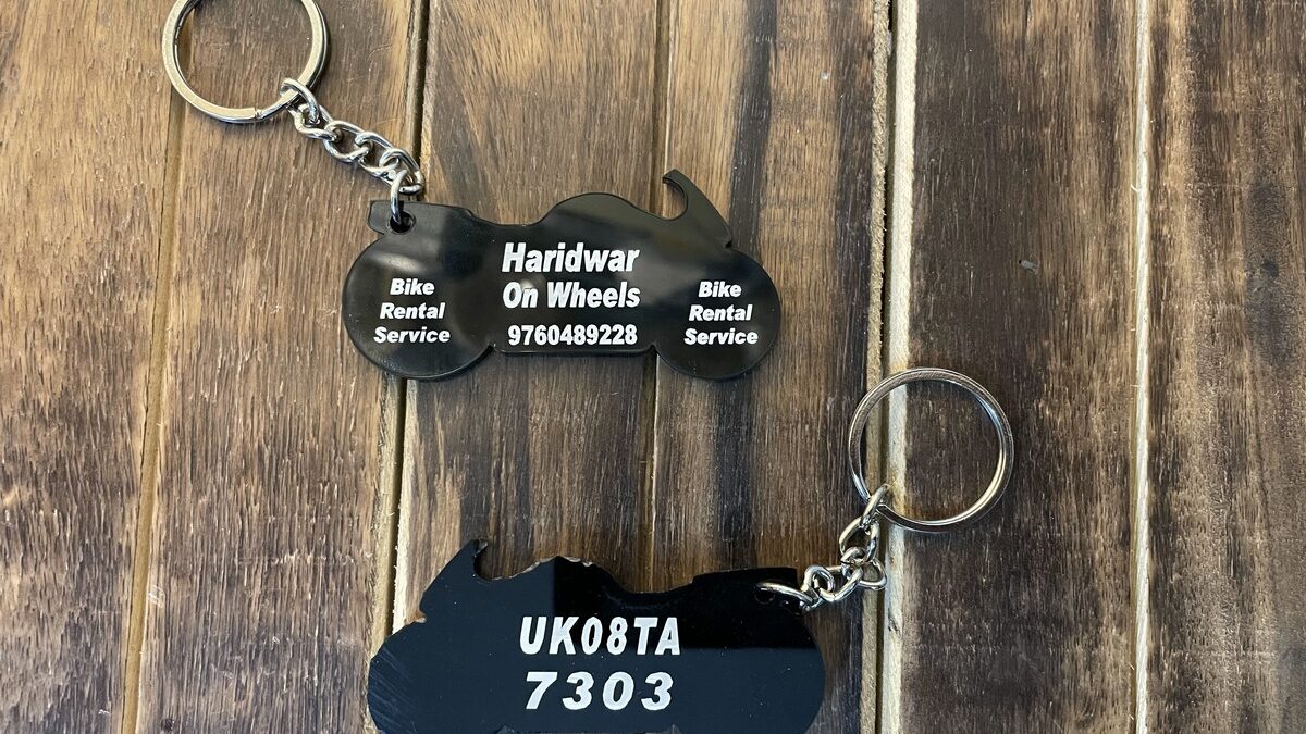 WEHATKE customized acrylic name cutting keychain with your name best use  for office, bag, home, bike keychain : : Car & Motorbike
