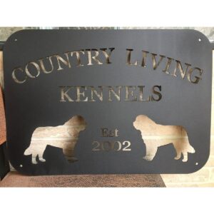 Metal Nameplate For Country Living Kennels