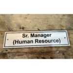 Silver Brushed Printed Acrylic Nameplate. 1