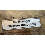 Silver Brushed Printed Acrylic Nameplate. 2