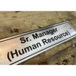 Silver Brushed Printed Acrylic Nameplate. 3
