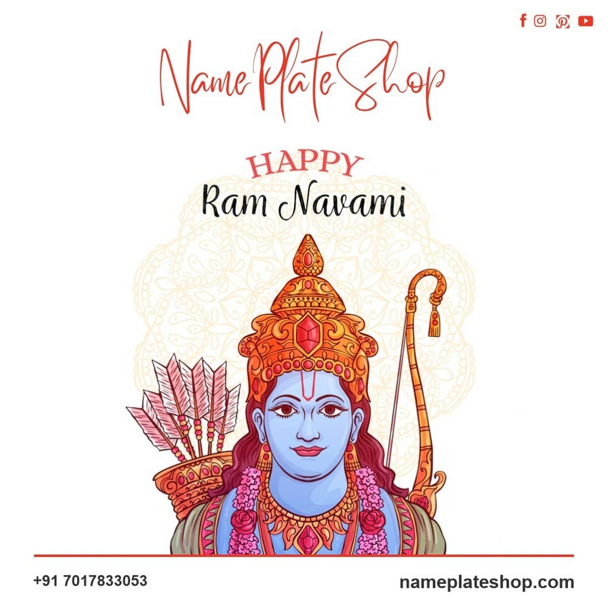 Ram Navami Best Wishes nameplateshop