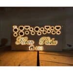 Warm White Led Acrylic Home Name Plate Online 3