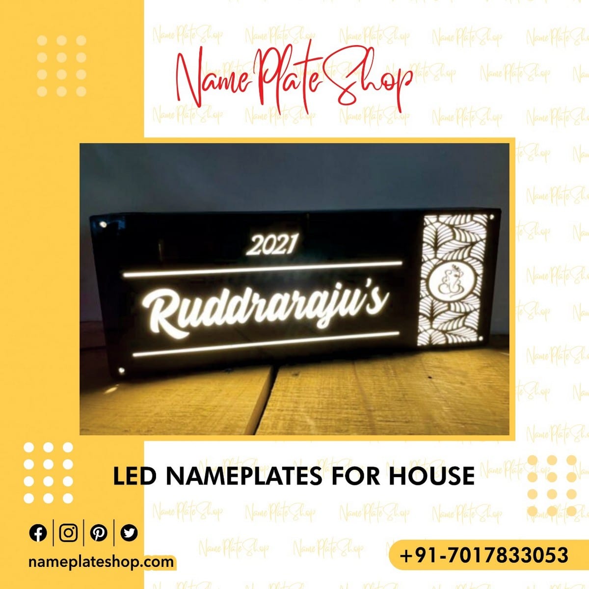 Buy Led Name Plates For Your House On Nameplateshop.com