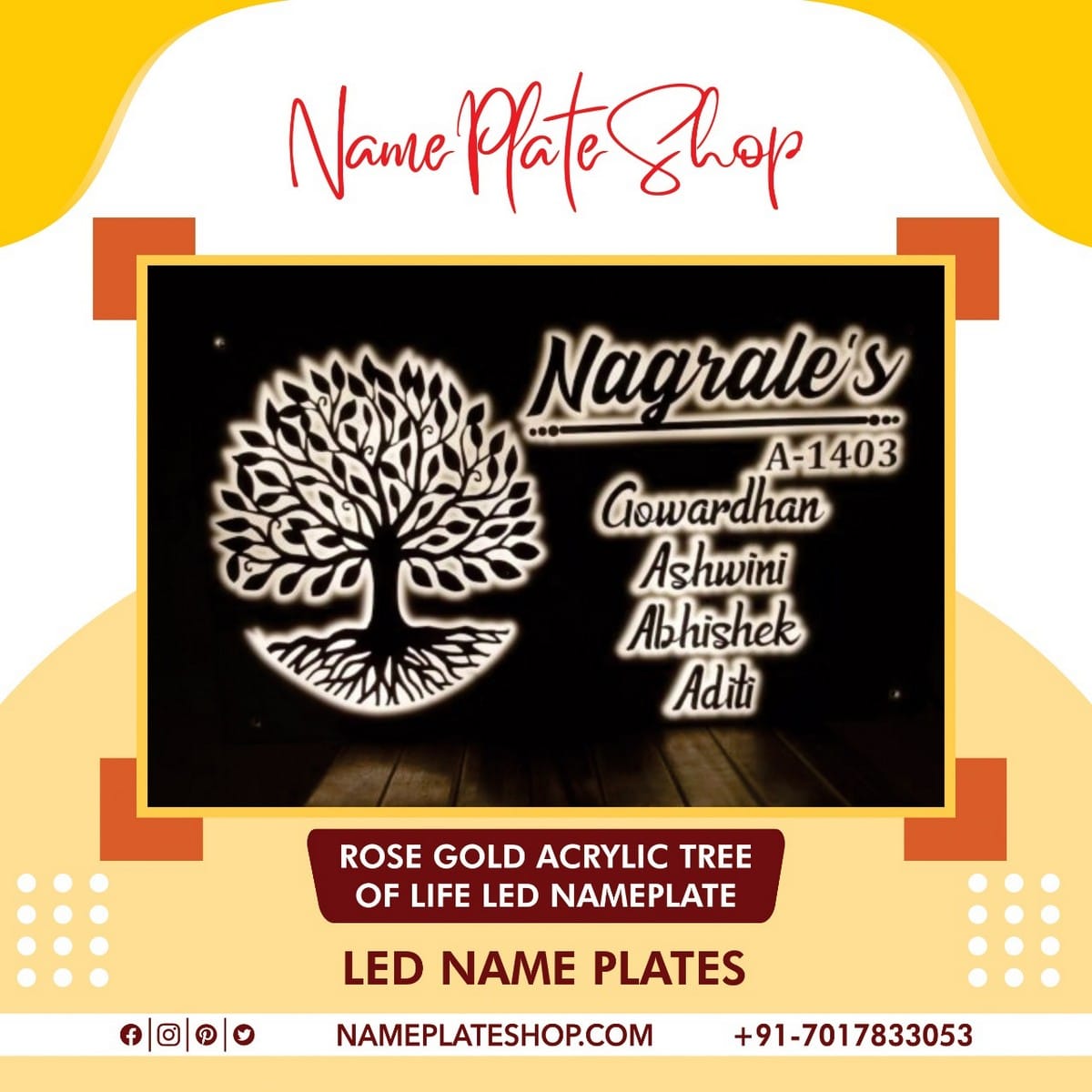 Dont Stress Out Visit Nameplateshop For Multiple Options In Led Name Plates