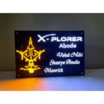 Acrylic Twin Leds House Name Plate Waterproof 3