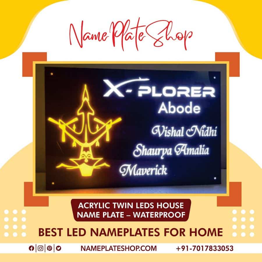Best LED Nameplates for Home Online from Nameplateshop