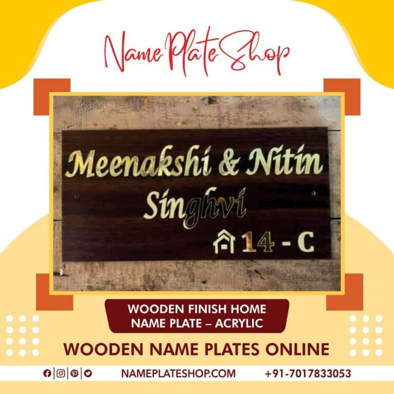 Best Wooden Nameplates Online India