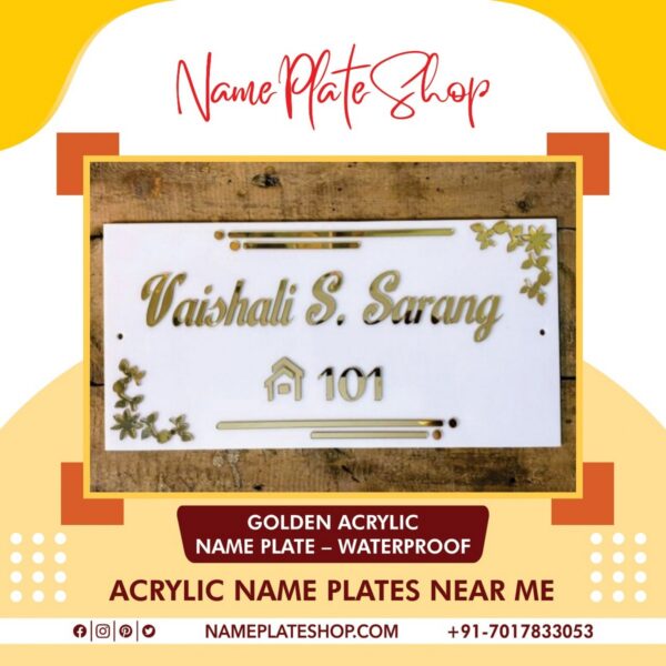 Buy Acrylic Name Plates Online For Your Home