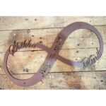 Infinity Sign House Name Plate Metal in rose gold finish