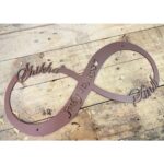 Infinity Sign House Name Plate Metal in rose gold finish 2