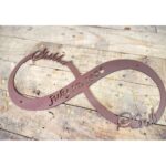 Infinity Sign House Name Plate Metal in rose gold finish 3