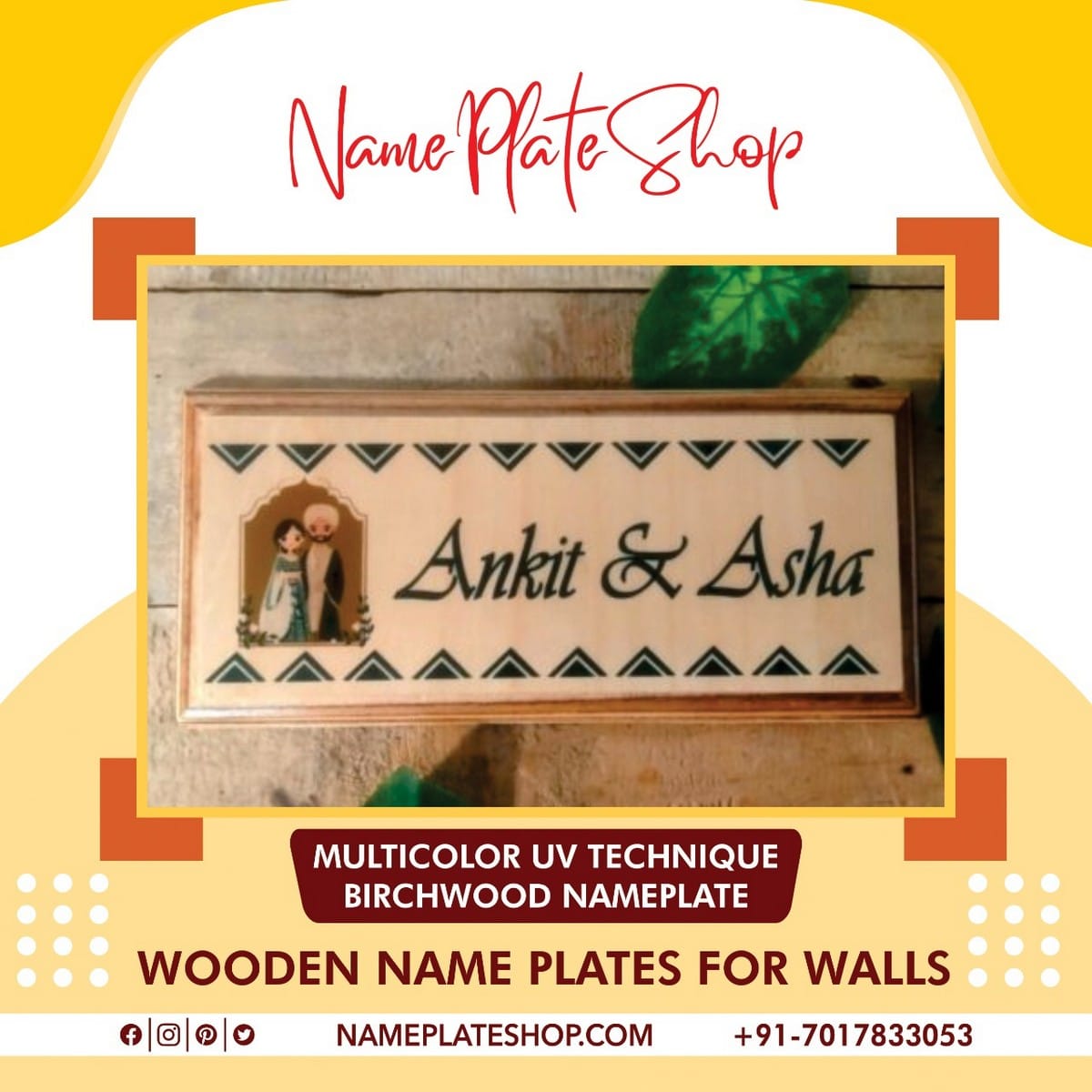 Multicolor Uv Technique Birchwood Name Plate Now Nearby You In India