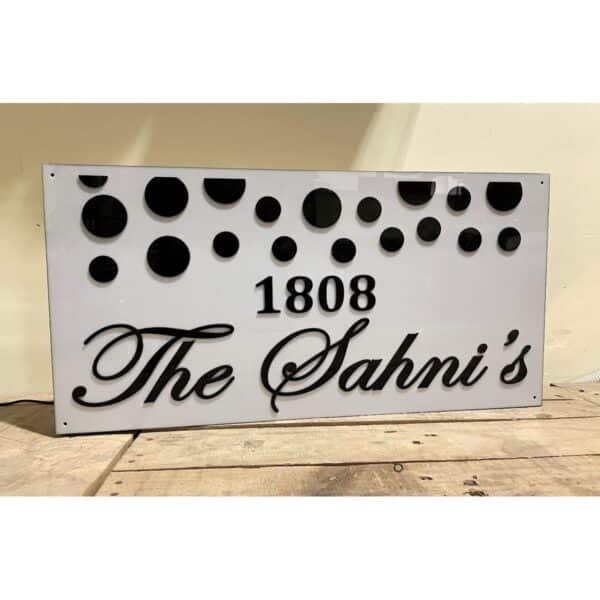 Sahnis LED House Name Plate Waterproof 1