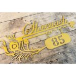 Golden Metal House Name Plate 2