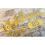 Golden Metal House Name Plate 3