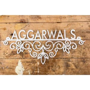 Aggarwals Metal House Name Plate Customizable 1