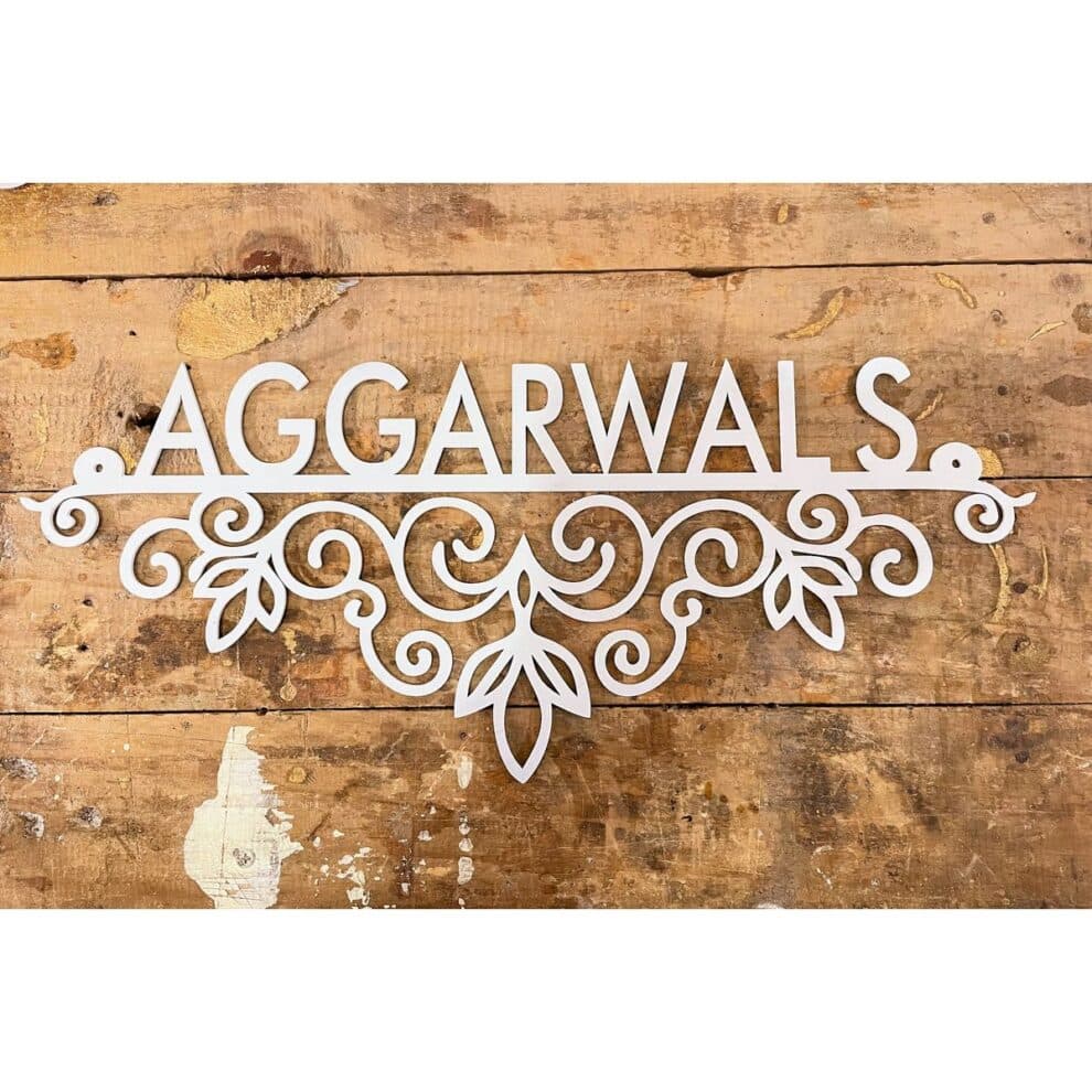 Aggarwal's Metal House Name Plate Customizable