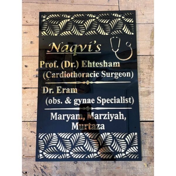 Doctor Acrylic Name Plate Waterproof 1