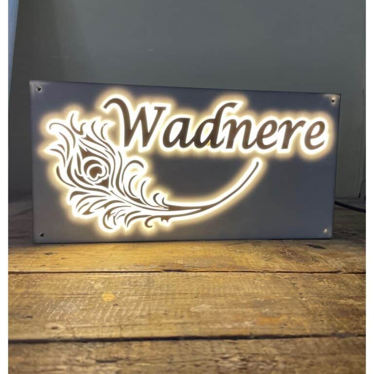 Rose Gold Acrylic Led Name Plate Customisable