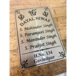 Stainless Steel 304 Engraved House Name Plate 2 1