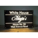 Acrylic LED House Name Plate customisable 3