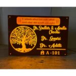 Acrylic Led House Name Plate customizable 4