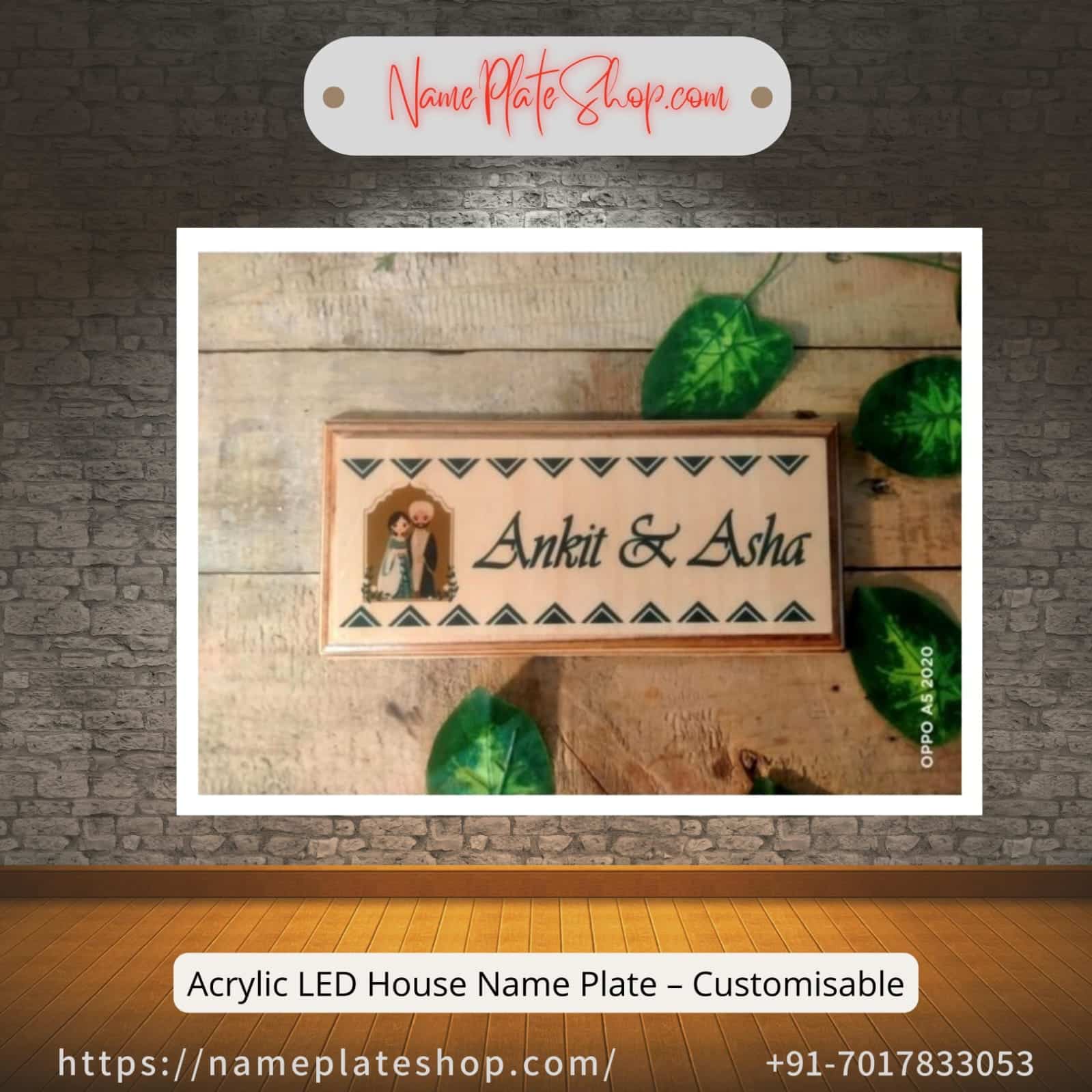 Customized Acrylic LED House Nameplate NamePlateShop