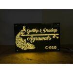 Golden Sparkle Acrylic Led Name Plate waterproof 2