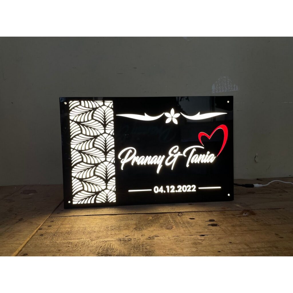 Home Waterproof LED Name Plate Acrylic Online Near Me