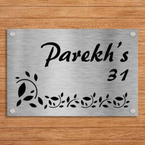 Metal SS 304 Engraved Home Name Plate
