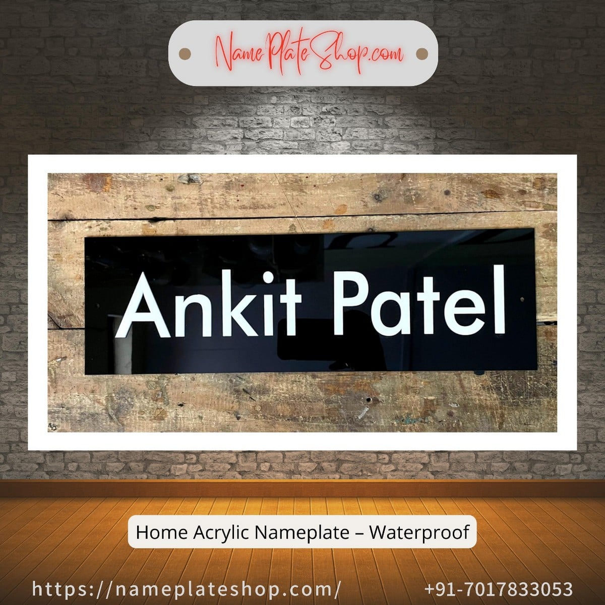 Waterproof Acrylic Name Plate From NamePlateShop