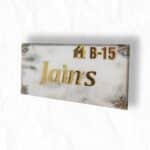 White & Grey Resin Name Plate6