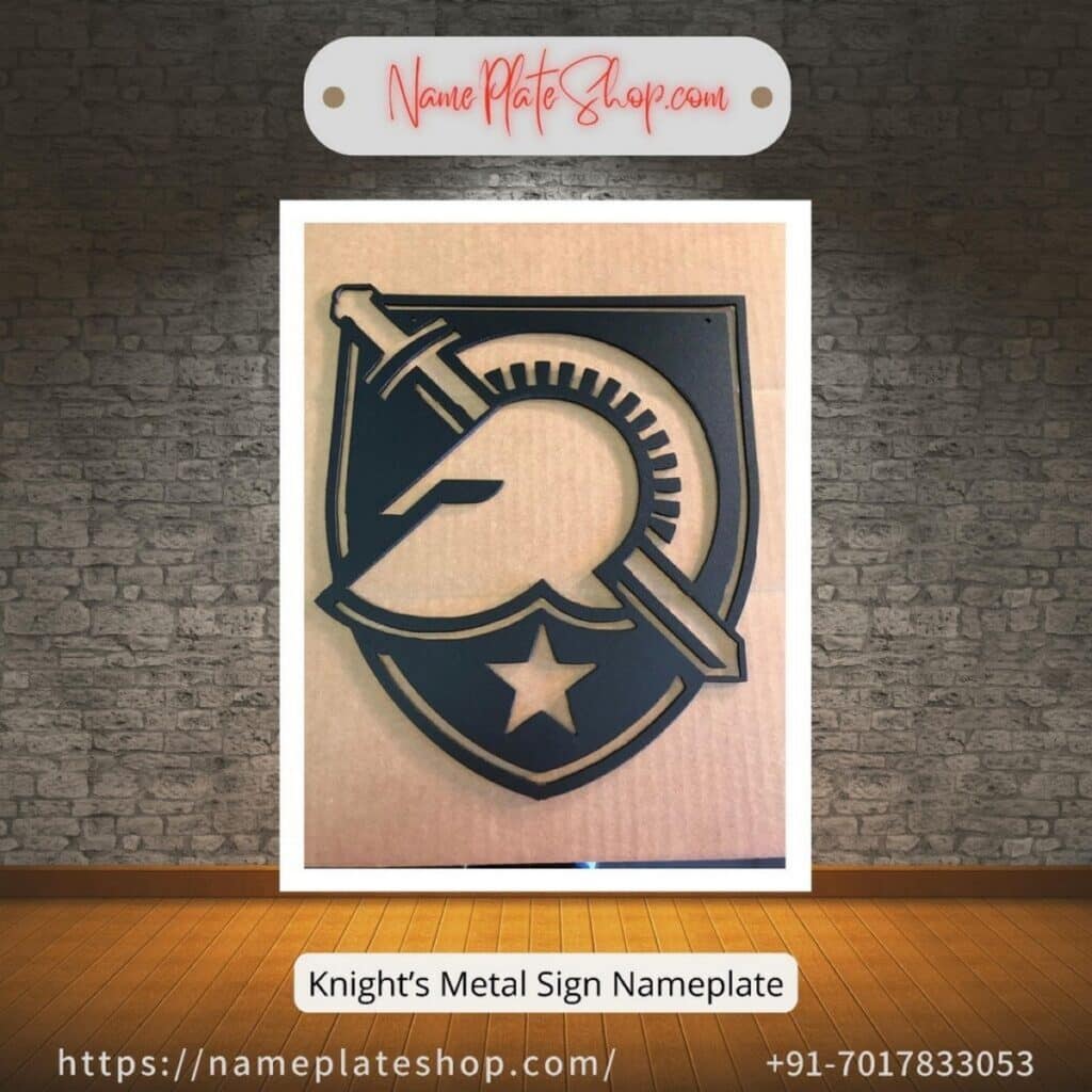 Best Knights Metal Sign Name Plate Online At NamePlateShop 2 1024x1024 1