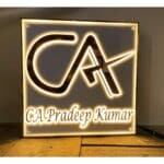 Chartered Accountant LED Acrylic Name Plate