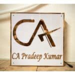 Chartered Accountant LED Acrylic Name Plate 2