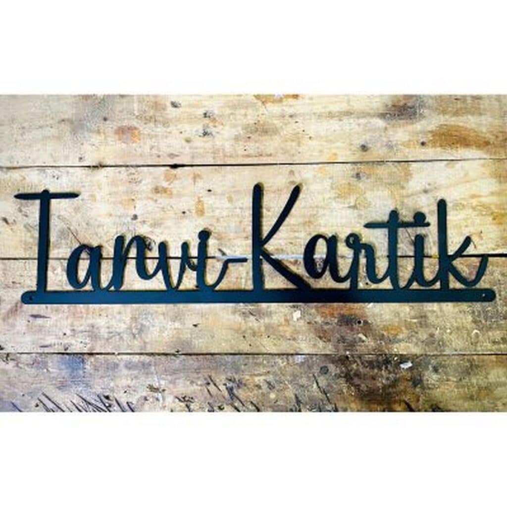 Metal Waterproof Name Plate Black Metal Waterproof