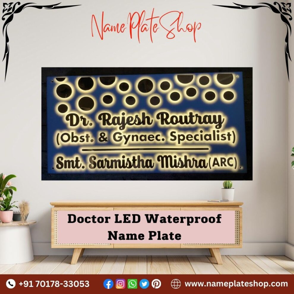 New Waterproof LED Name Plates In Delhi Buy Online
